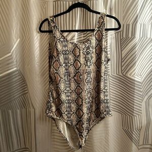 Snake print bodysuit